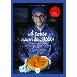 A table avec la Bible | un livre de cuisine