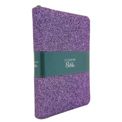 Bible Segond 1910 (édition pailletée violette) PJR