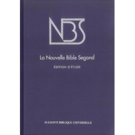  BIBLE NBS (NOUVELLE BIBLE SEGOND) ÉTUDE, RELIURE RIGIDE -1070